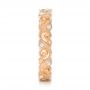 14k Rose Gold 14k Rose Gold Diamond Organic Stackable Eternity Band - Side View -  101889 - Thumbnail
