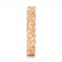 18k Rose Gold 18k Rose Gold Diamond Organic Stackable Eternity Band - Side View -  101889 - Thumbnail