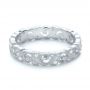 18k White Gold 18k White Gold Diamond Organic Stackable Eternity Band - Flat View -  101889 - Thumbnail