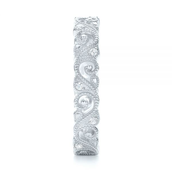  Platinum Platinum Diamond Organic Stackable Eternity Band - Side View -  101889