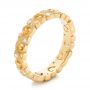 14k Yellow Gold 14k Yellow Gold Diamond Organic Stackable Eternity Band - Three-Quarter View -  101889 - Thumbnail