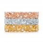 18k Yellow Gold Diamond Organic Stackable Eternity Band - Front View -  101889 - Thumbnail