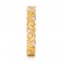 18k Yellow Gold Diamond Organic Stackable Eternity Band - Side View -  101889 - Thumbnail