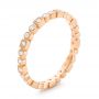 14k Rose Gold 14k Rose Gold Diamond Stackable Eternity Band - Three-Quarter View -  101924 - Thumbnail