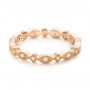 14k Rose Gold 14k Rose Gold Diamond Stackable Eternity Band - Flat View -  101891 - Thumbnail