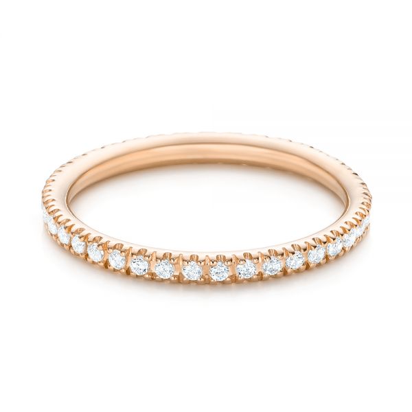 18k Rose Gold 18k Rose Gold Diamond Stackable Eternity Band - Flat View - 101908