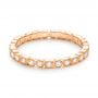 18k Rose Gold 18k Rose Gold Diamond Stackable Eternity Band - Flat View -  101924 - Thumbnail