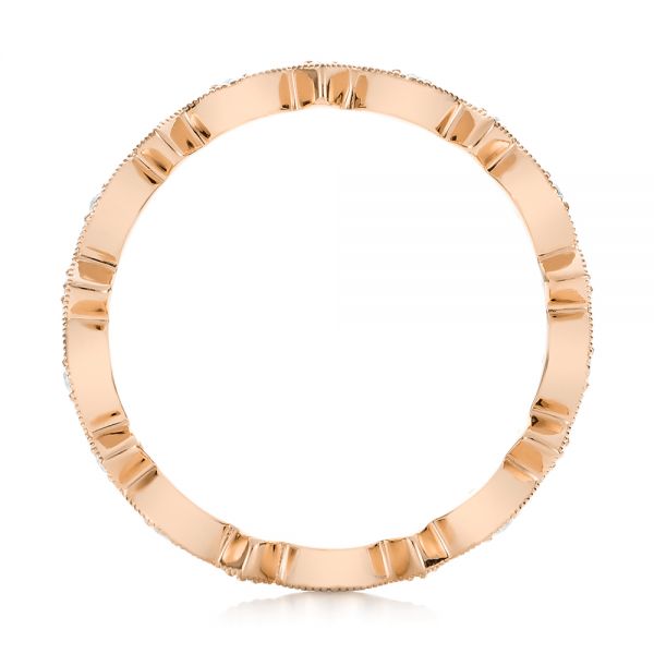 14k Rose Gold 14k Rose Gold Diamond Stackable Eternity Band - Front View - 101891