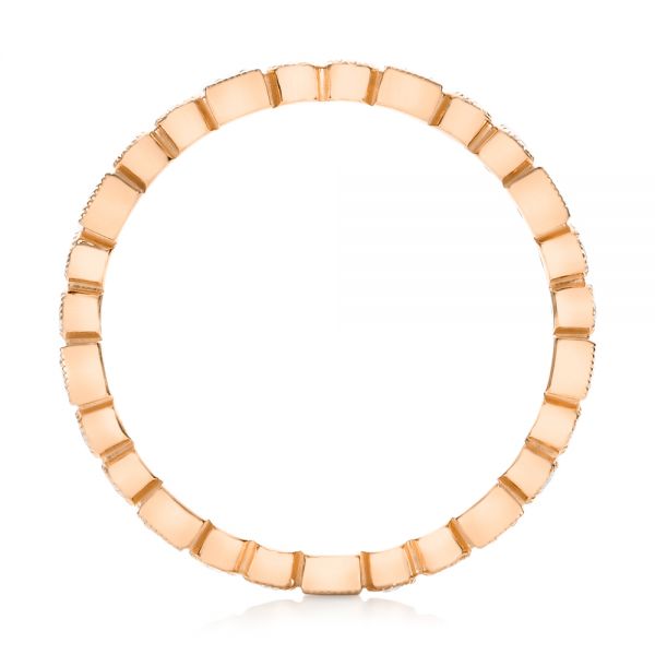 14k Rose Gold 14k Rose Gold Diamond Stackable Eternity Band - Front View - 101924
