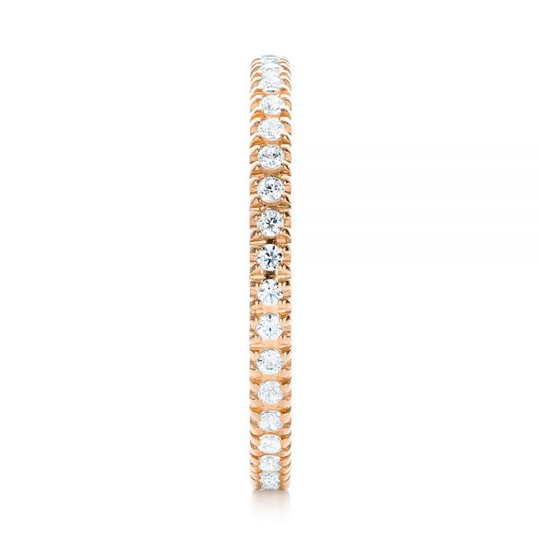 18k Rose Gold 18k Rose Gold Diamond Stackable Eternity Band - Side View - 101908