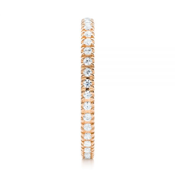 18k Rose Gold 18k Rose Gold Diamond Stackable Eternity Band - Side View -  101908