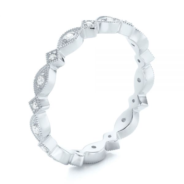  Platinum Platinum Diamond Stackable Eternity Band - Three-Quarter View -  101891