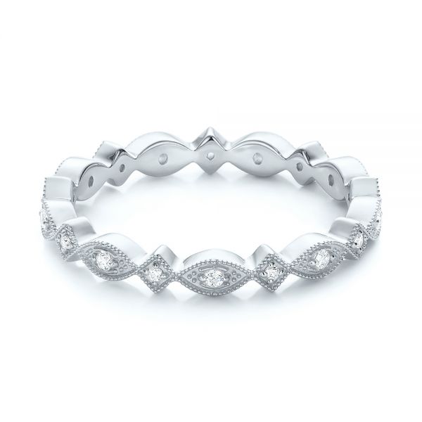  Platinum Platinum Diamond Stackable Eternity Band - Flat View -  101891