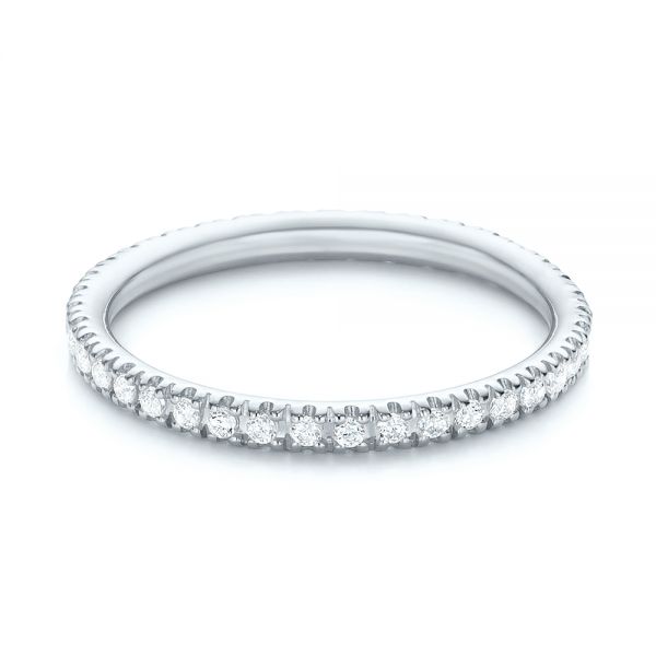 14k White Gold 14k White Gold Diamond Stackable Eternity Band - Flat View - 101908