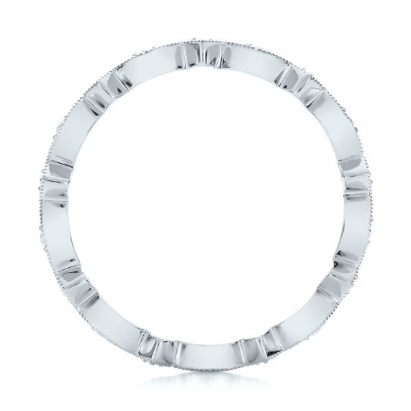 18k White Gold 18k White Gold Diamond Stackable Eternity Band - Front View - 101891