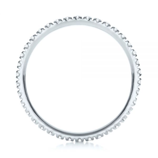 14k White Gold 14k White Gold Diamond Stackable Eternity Band - Front View - 101908