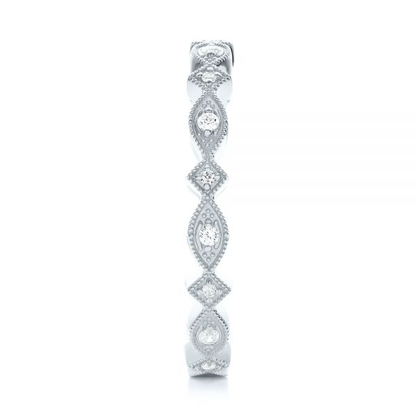18k White Gold 18k White Gold Diamond Stackable Eternity Band - Side View - 101891
