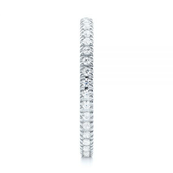 14k White Gold 14k White Gold Diamond Stackable Eternity Band - Side View -  101908