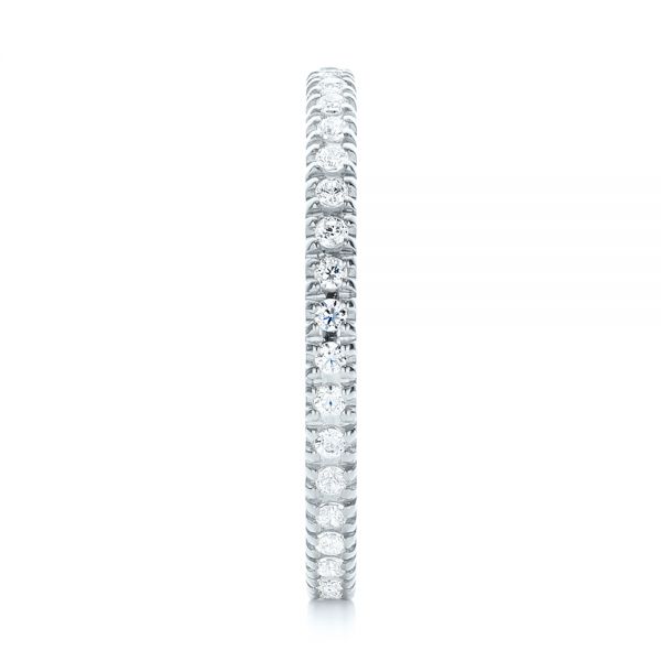 14k White Gold 14k White Gold Diamond Stackable Eternity Band - Side View - 101908