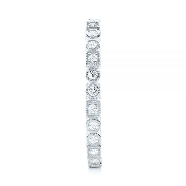 14k White Gold 14k White Gold Diamond Stackable Eternity Band - Side View - 101924