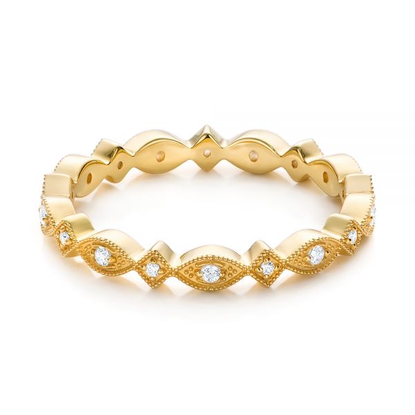 14k Yellow Gold 14k Yellow Gold Diamond Stackable Eternity Band - Flat View -  101891