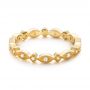 18k Yellow Gold Diamond Stackable Eternity Band - Flat View -  101891 - Thumbnail