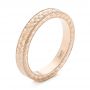 18k Rose Gold 18k Rose Gold Hand Engraved Wedding Band - Three-Quarter View -  103462 - Thumbnail