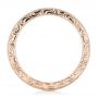 14k Rose Gold 14k Rose Gold Hand Engraved Wedding Band - Front View -  102438 - Thumbnail