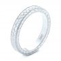 14k White Gold 14k White Gold Hand Engraved Wedding Band - Three-Quarter View -  103462 - Thumbnail