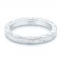 18k White Gold 18k White Gold Hand Engraved Wedding Band - Flat View -  102438 - Thumbnail