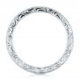 18k White Gold 18k White Gold Hand Engraved Wedding Band - Front View -  102438 - Thumbnail