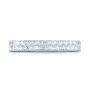 18k White Gold 18k White Gold Hand Engraved Wedding Band - Top View -  103462 - Thumbnail