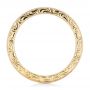 14k Yellow Gold Hand Engraved Wedding Band - Front View -  102438 - Thumbnail