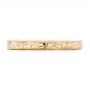 14k Yellow Gold Hand Engraved Wedding Band - Top View -  102438 - Thumbnail