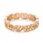 18k Rose Gold 18k Rose Gold Organic Diamond Stackable Eternity Band - Flat View -  101901 - Thumbnail