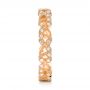 14k Rose Gold 14k Rose Gold Organic Diamond Stackable Eternity Band - Side View -  101901 - Thumbnail