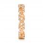 18k Rose Gold 18k Rose Gold Organic Diamond Stackable Eternity Band - Side View -  101901 - Thumbnail