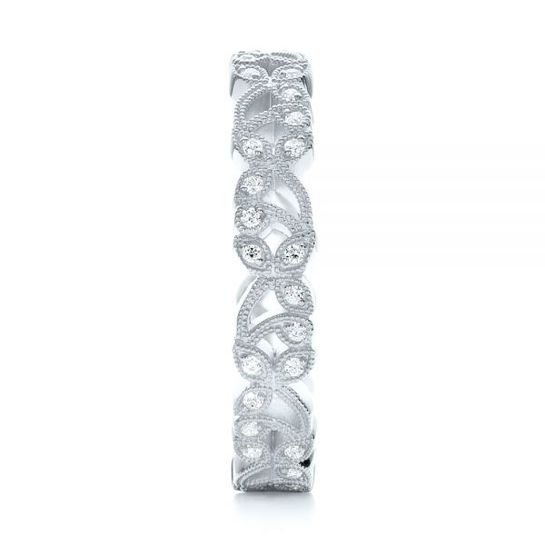  Platinum Platinum Organic Diamond Stackable Eternity Band - Side View -  101901