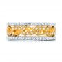 18k Yellow Gold 18k Yellow Gold Organic Diamond Stackable Eternity Band - Front View -  101901 - Thumbnail