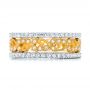 14k Yellow Gold 14k Yellow Gold Organic Diamond Stackable Eternity Band - Front View -  101901 - Thumbnail