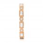 18k Rose Gold 18k Rose Gold Round And Baguette Diamond Stackable Eternity Band - Side View -  101944 - Thumbnail