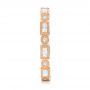 18k Rose Gold 18k Rose Gold Round And Baguette Diamond Stackable Eternity Band - Side View -  101944 - Thumbnail