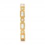 14k Yellow Gold 14k Yellow Gold Round And Baguette Diamond Stackable Eternity Band - Side View -  101944 - Thumbnail
