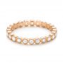 14k Rose Gold 14k Rose Gold Stackable Diamond Eternity Band - Flat View -  101906 - Thumbnail