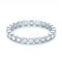 14k White Gold 14k White Gold Stackable Diamond Eternity Band - Flat View -  101906 - Thumbnail