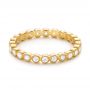 18k Yellow Gold Stackable Diamond Eternity Band - Flat View -  101906 - Thumbnail