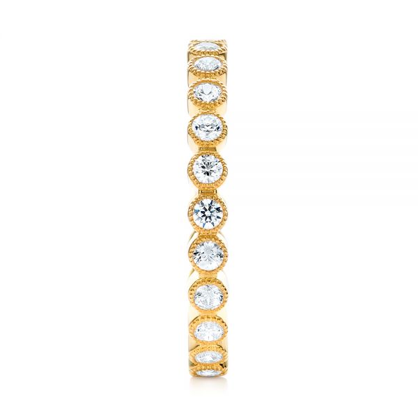 18k Yellow Gold Stackable Diamond Eternity Band - Side View - 101906