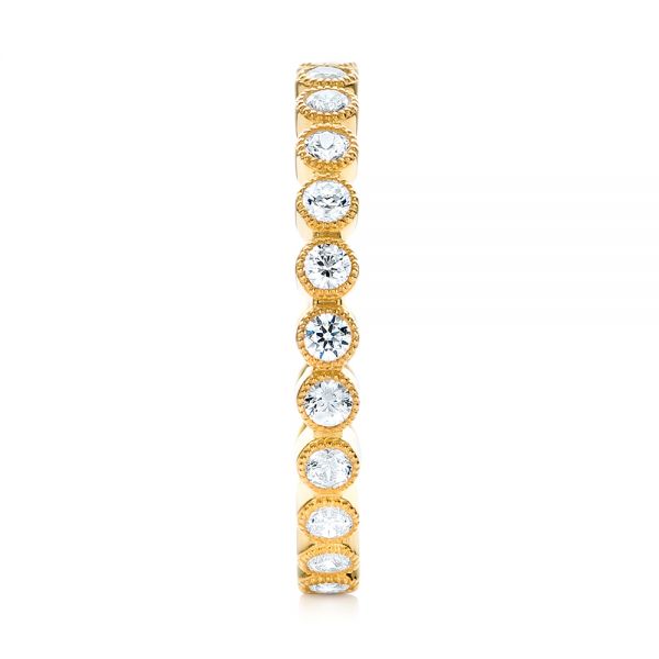 14k Yellow Gold 14k Yellow Gold Stackable Diamond Eternity Band - Side View -  101906