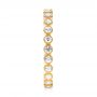 18k Yellow Gold Stackable Diamond Eternity Band - Side View -  101906 - Thumbnail