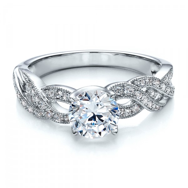 ... â€º Engagement Rings â€º Braided Pave Engagement Ring - Vanna K